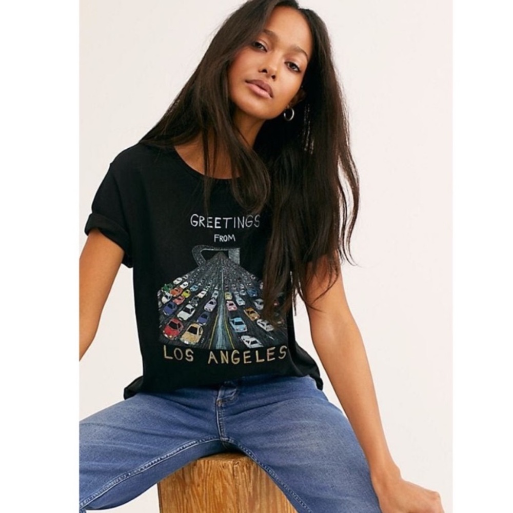 Free People Unfortunate Portrait LA Greetings Tee